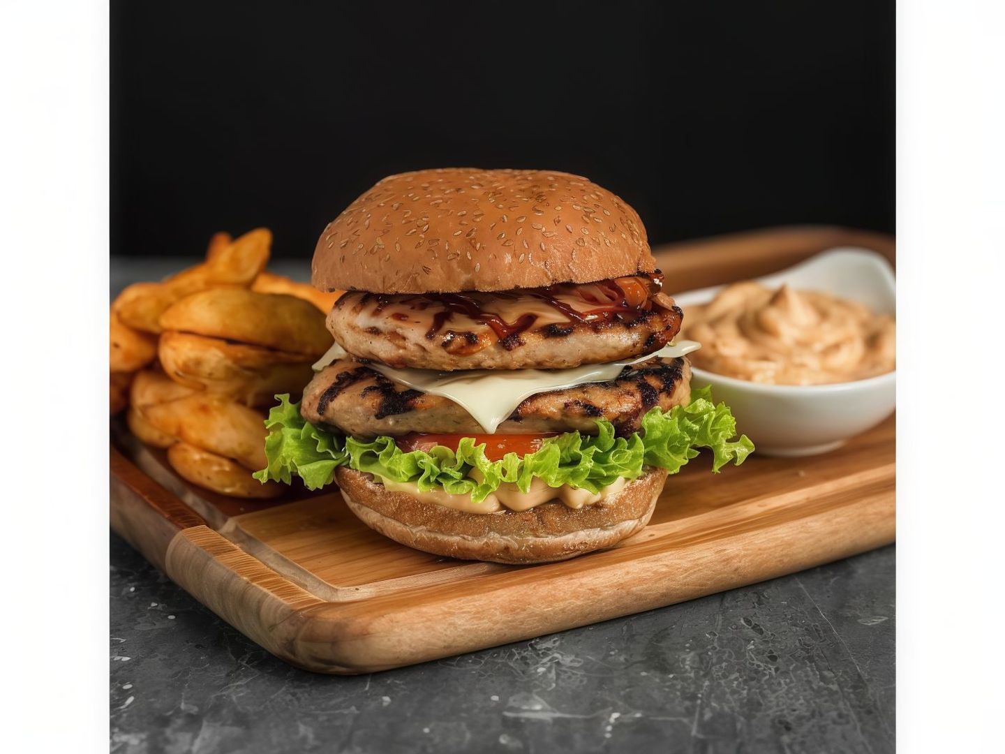 Double Chicken Burger