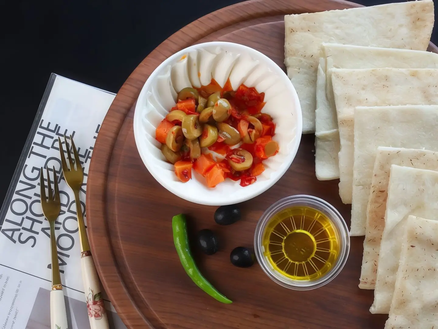 لبنه وسلطة زيتون