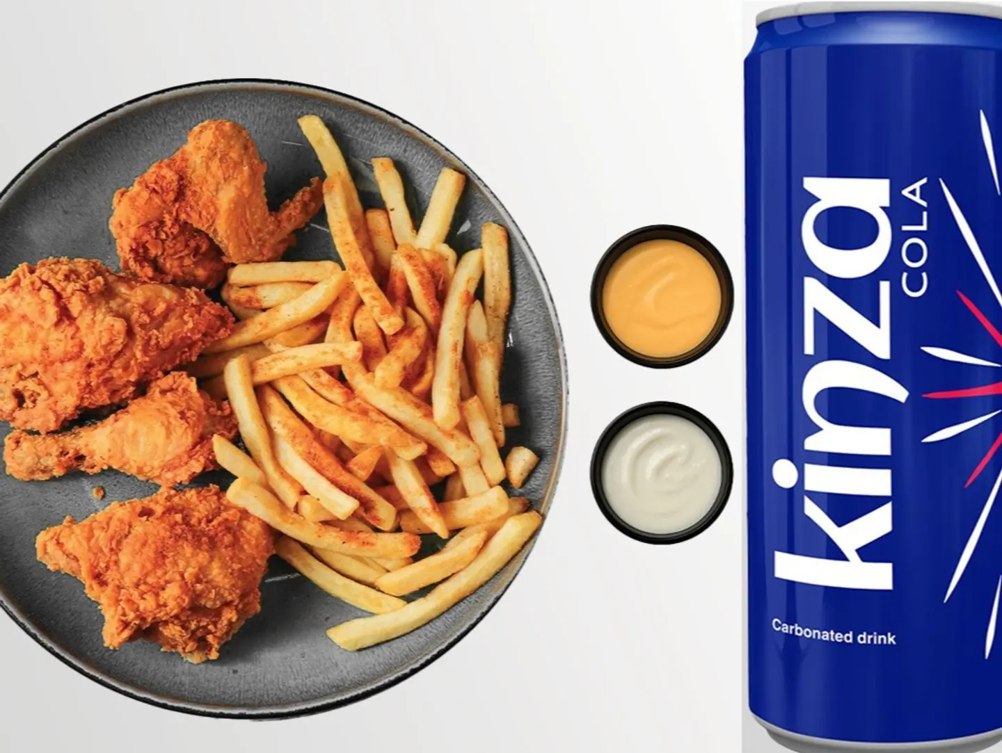 4 Piece Spicy Broasted Chicken Meal With A Soft Drink