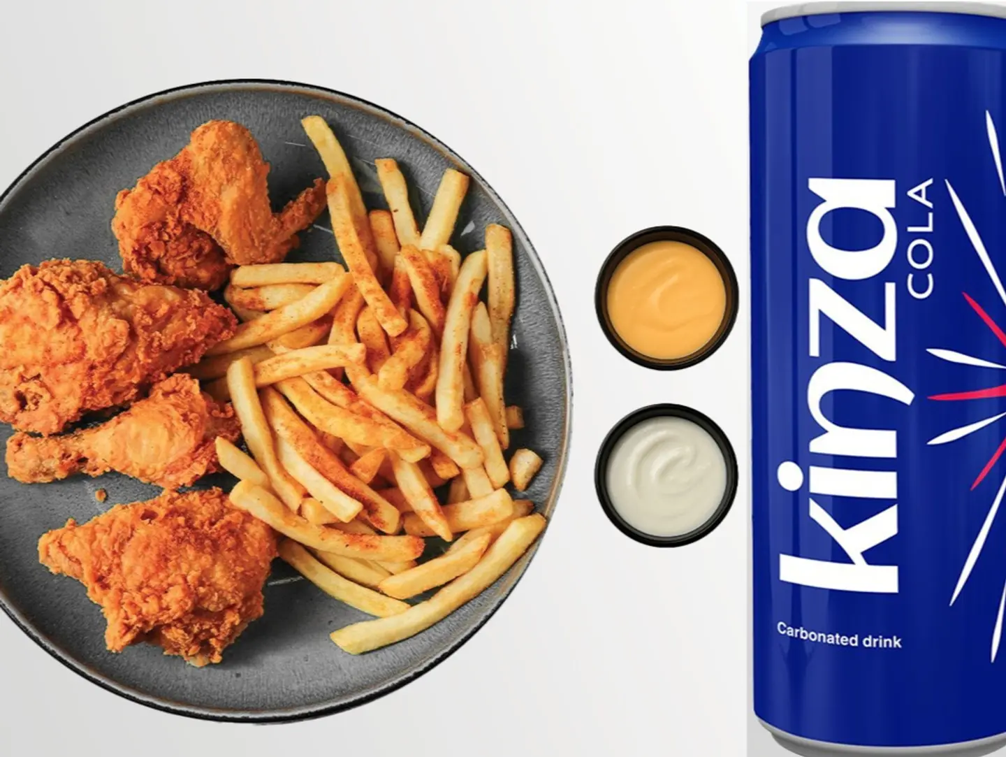 4 Piece Regular Broasted Chicken Meal With A Soft Drink