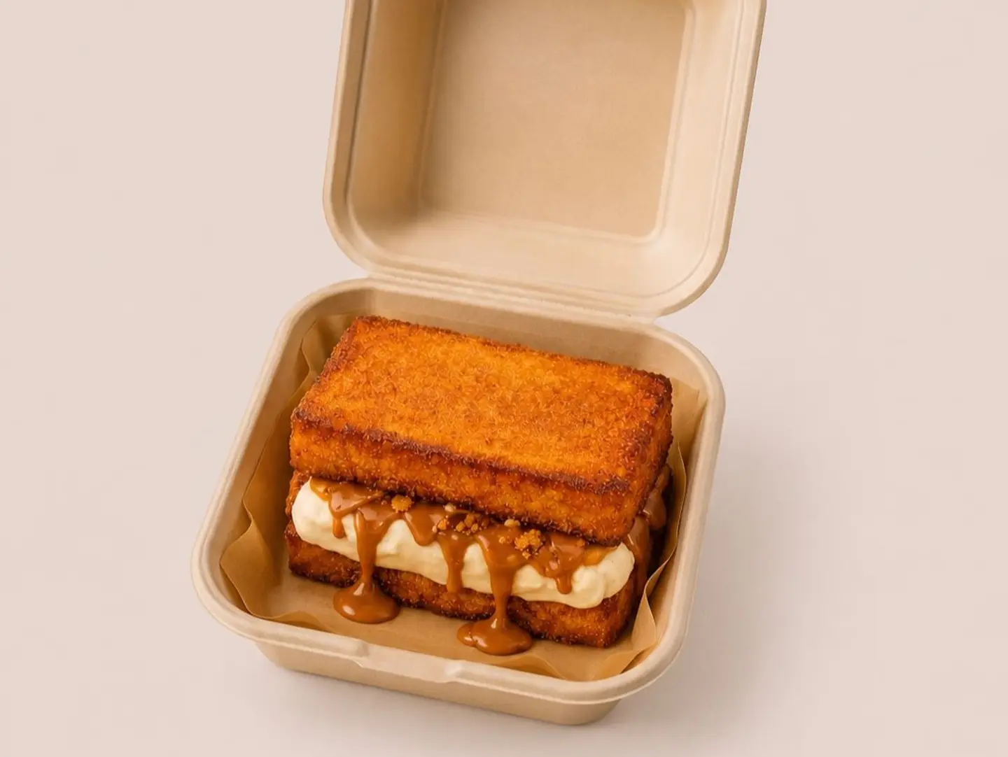 French Toast With Cream And Lotus Filling