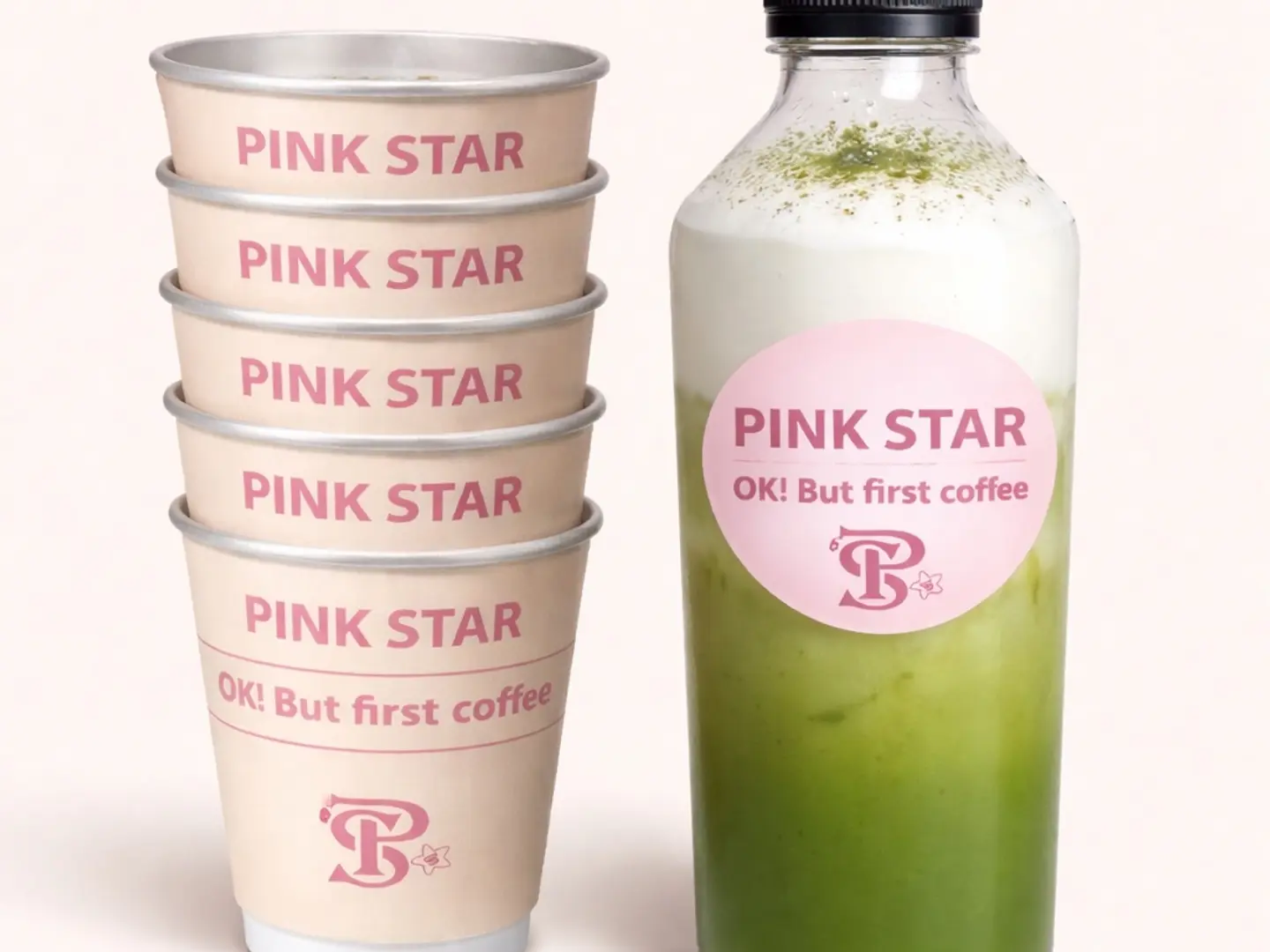 ماتشا لاتيه بارد بحليب جوز الهند لتر ونصف