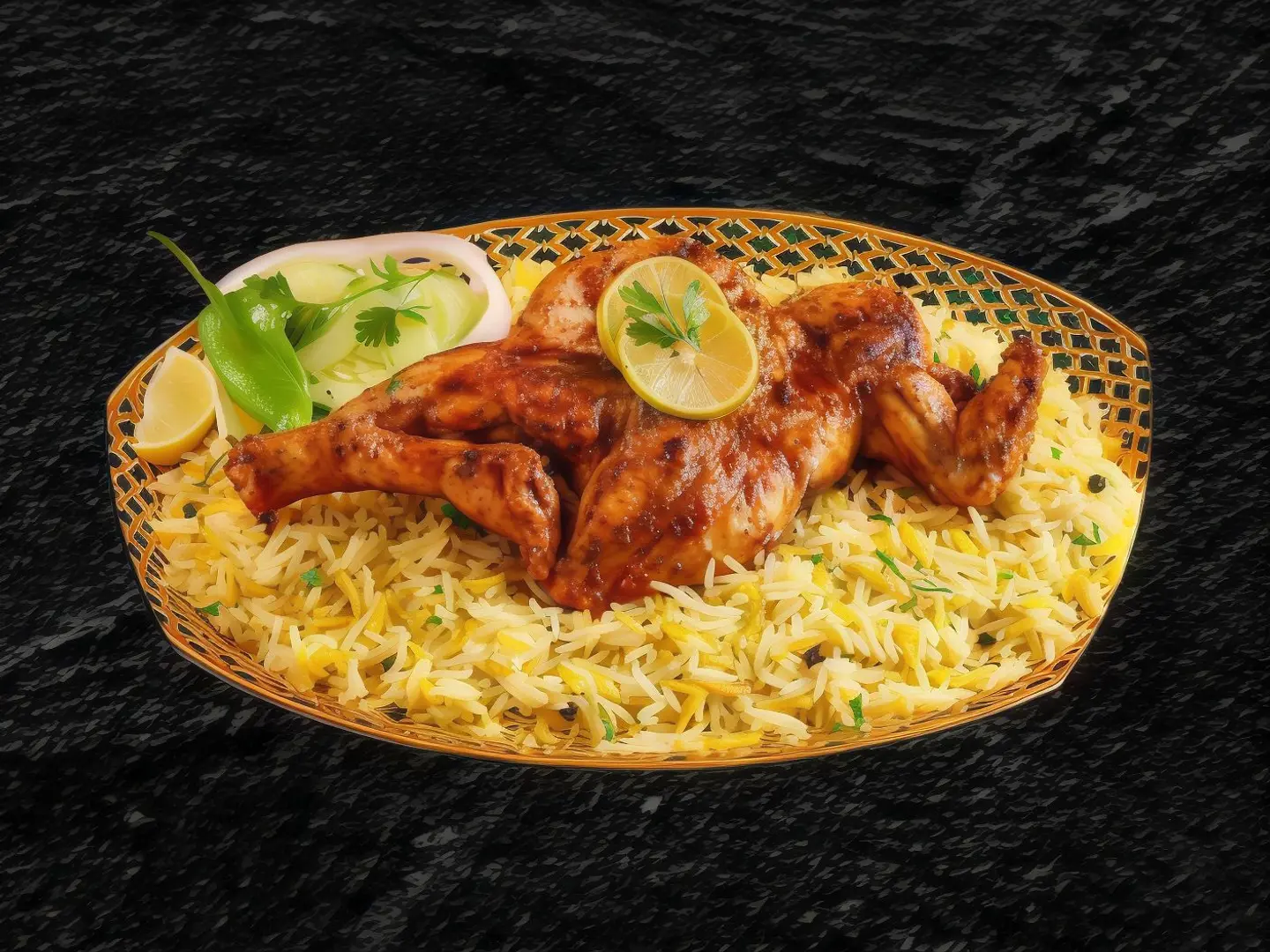 Chicken Al Faham With Rice