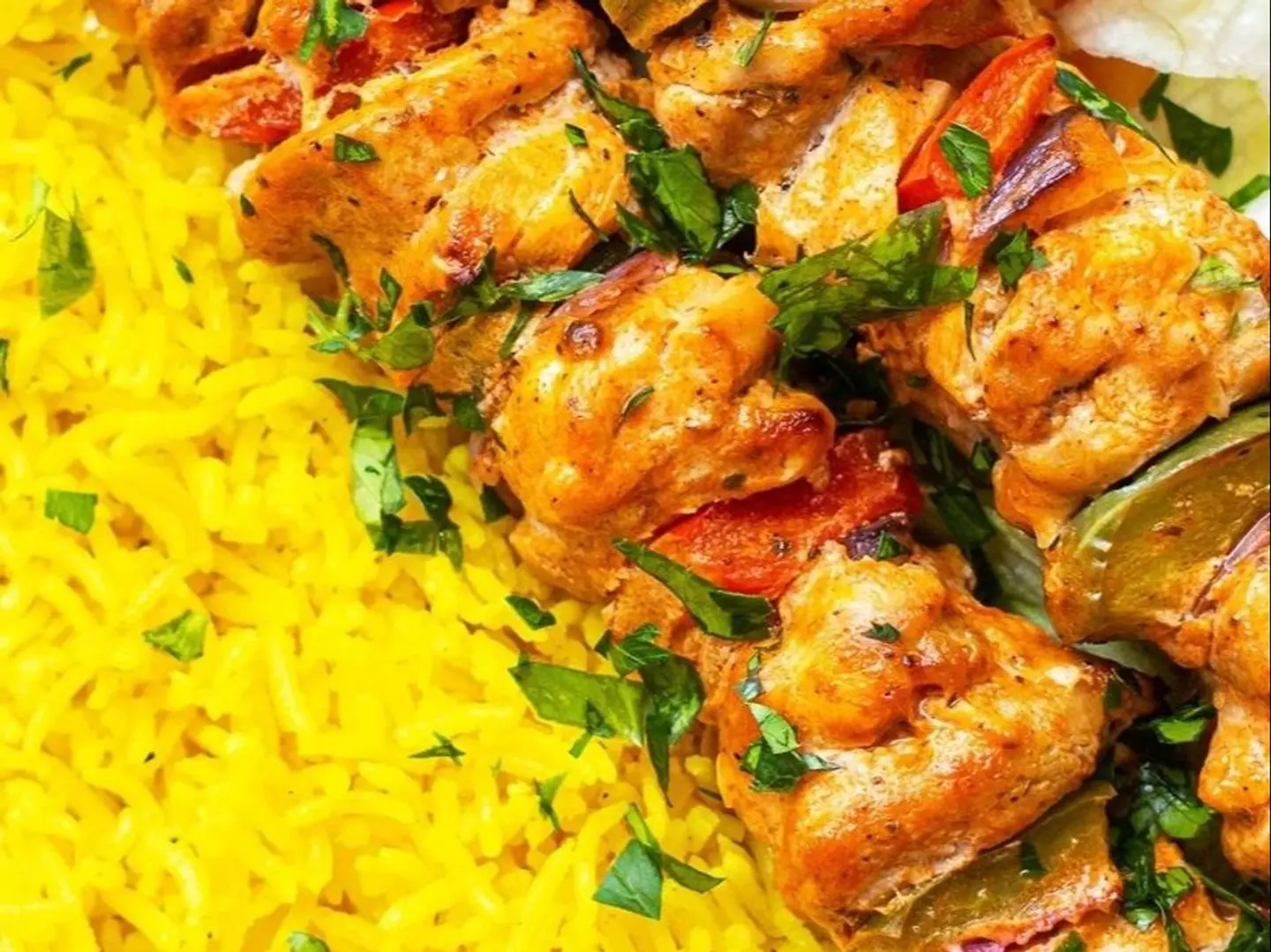 Chicken Tikka Boti With Rice