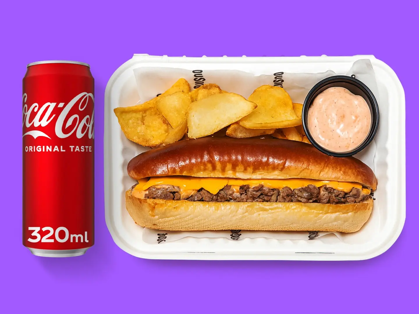 Ribeye Steak Pretzel Sandwich Combo