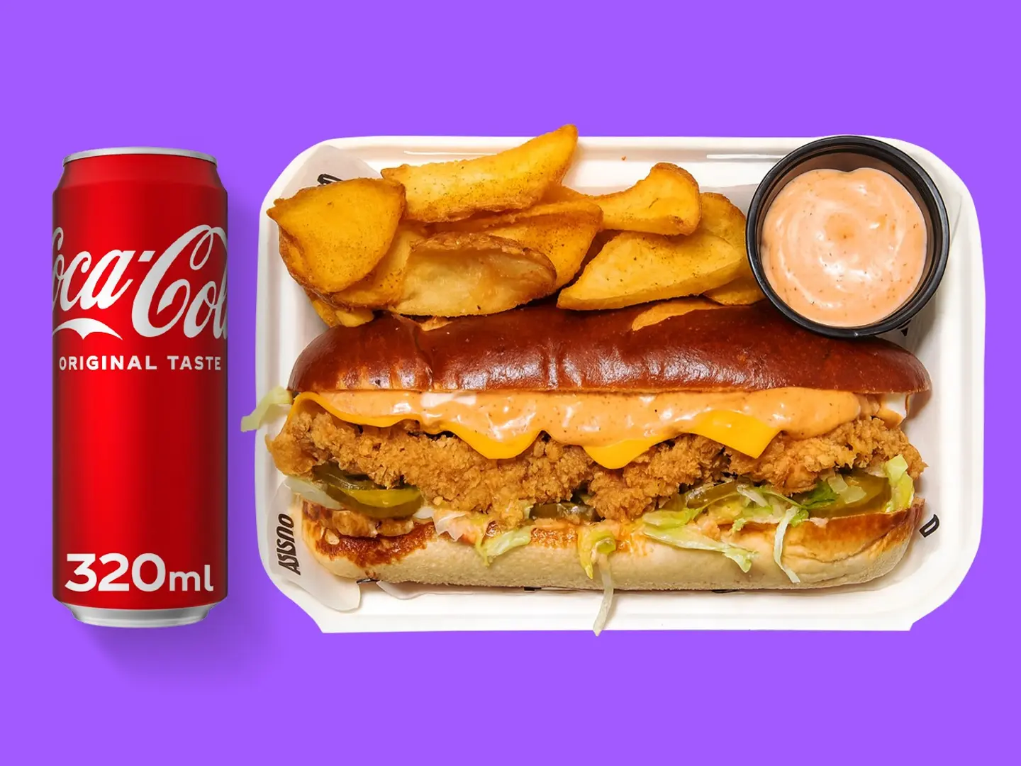 Fried Chicken Pretzel Sandwich Combo