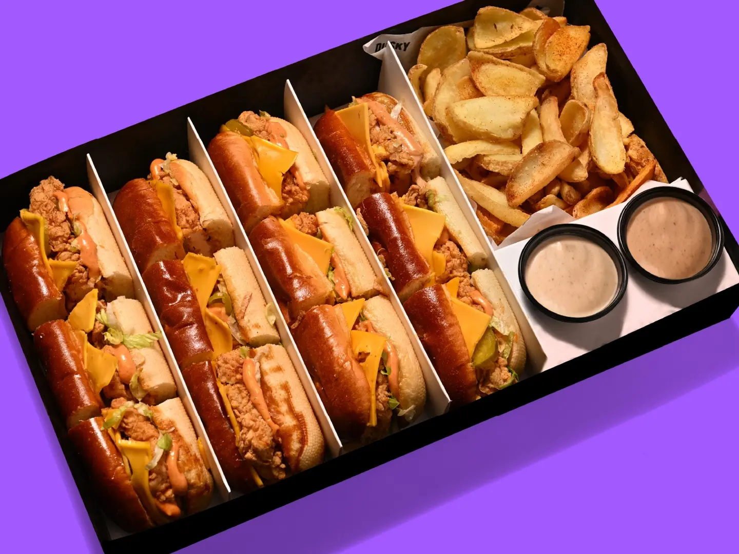 Fried Chicken Pretzel Sandwich Box