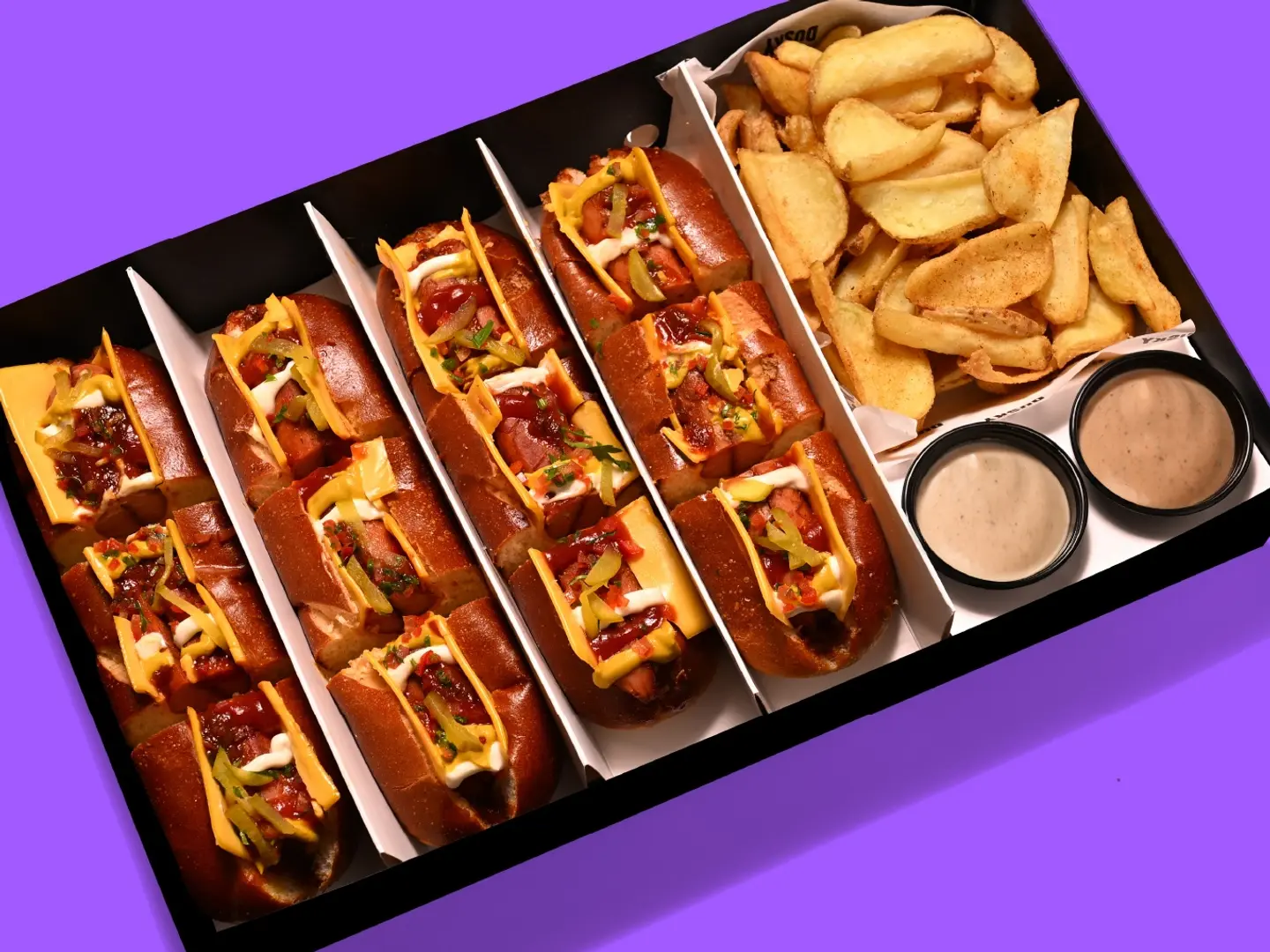 Hot Dog Pretzel Sandwich Box