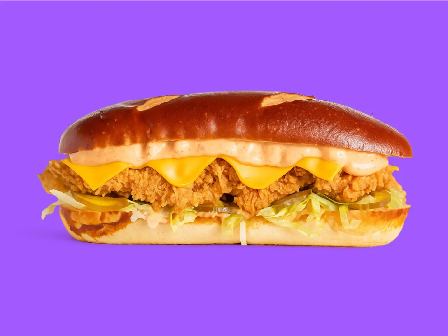 فرايد دجاج بريتزل ساندويش