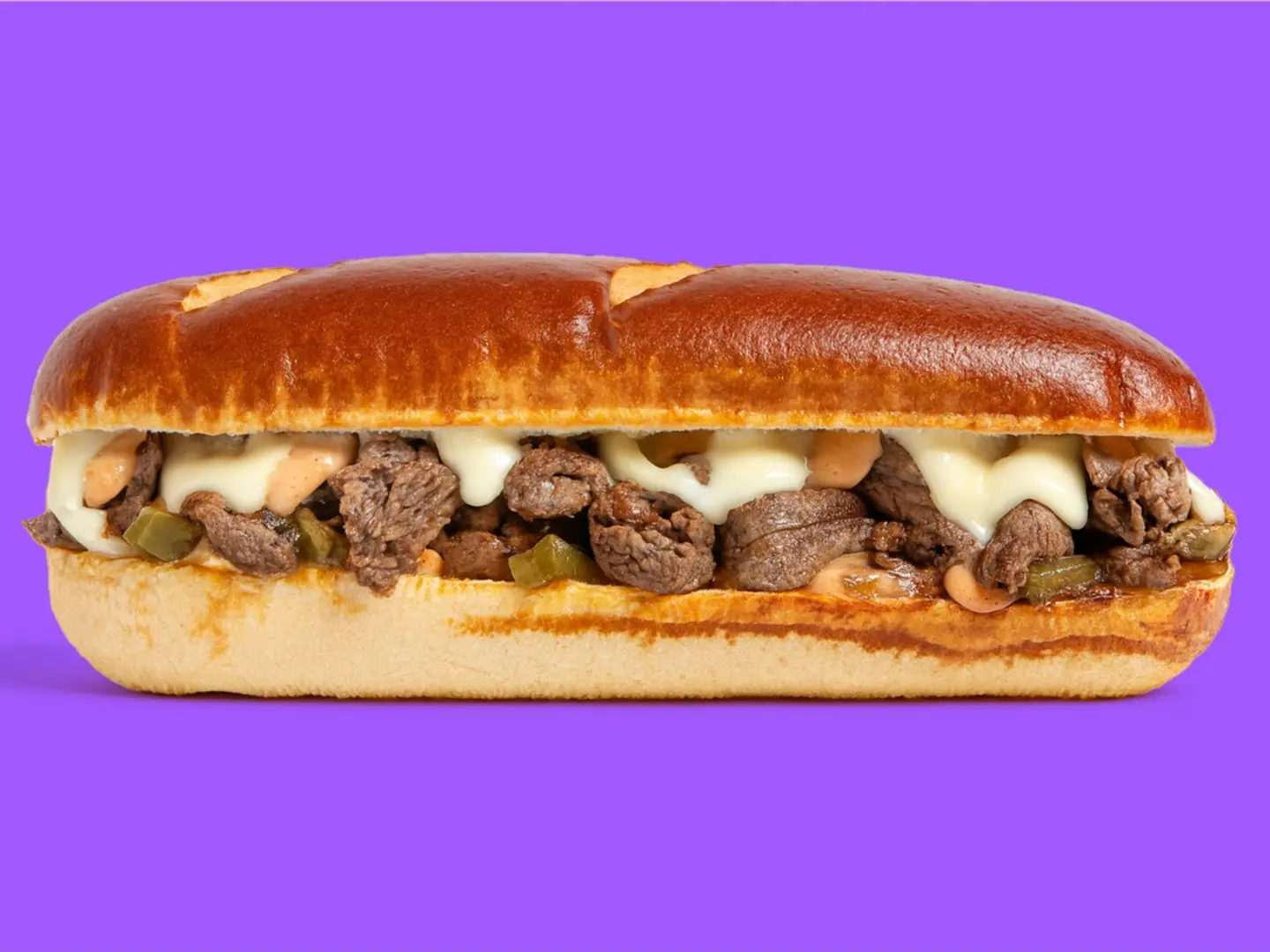 ستيك لحم بريتزل ساندويش