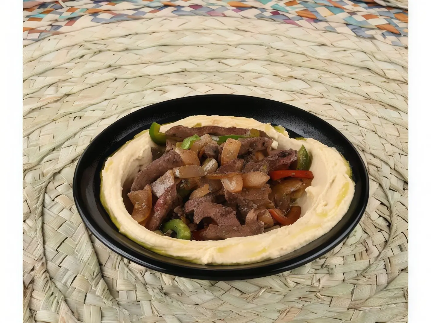صحن حمص مع كبده