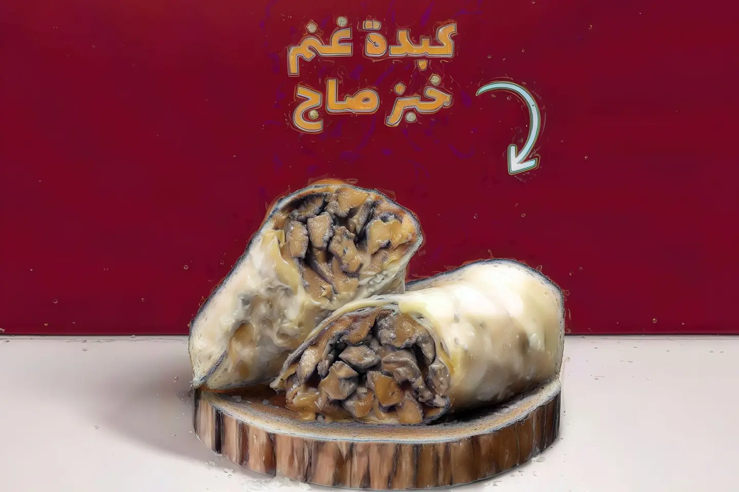 سندويش كبده مع الجبن بخبز الصاج
