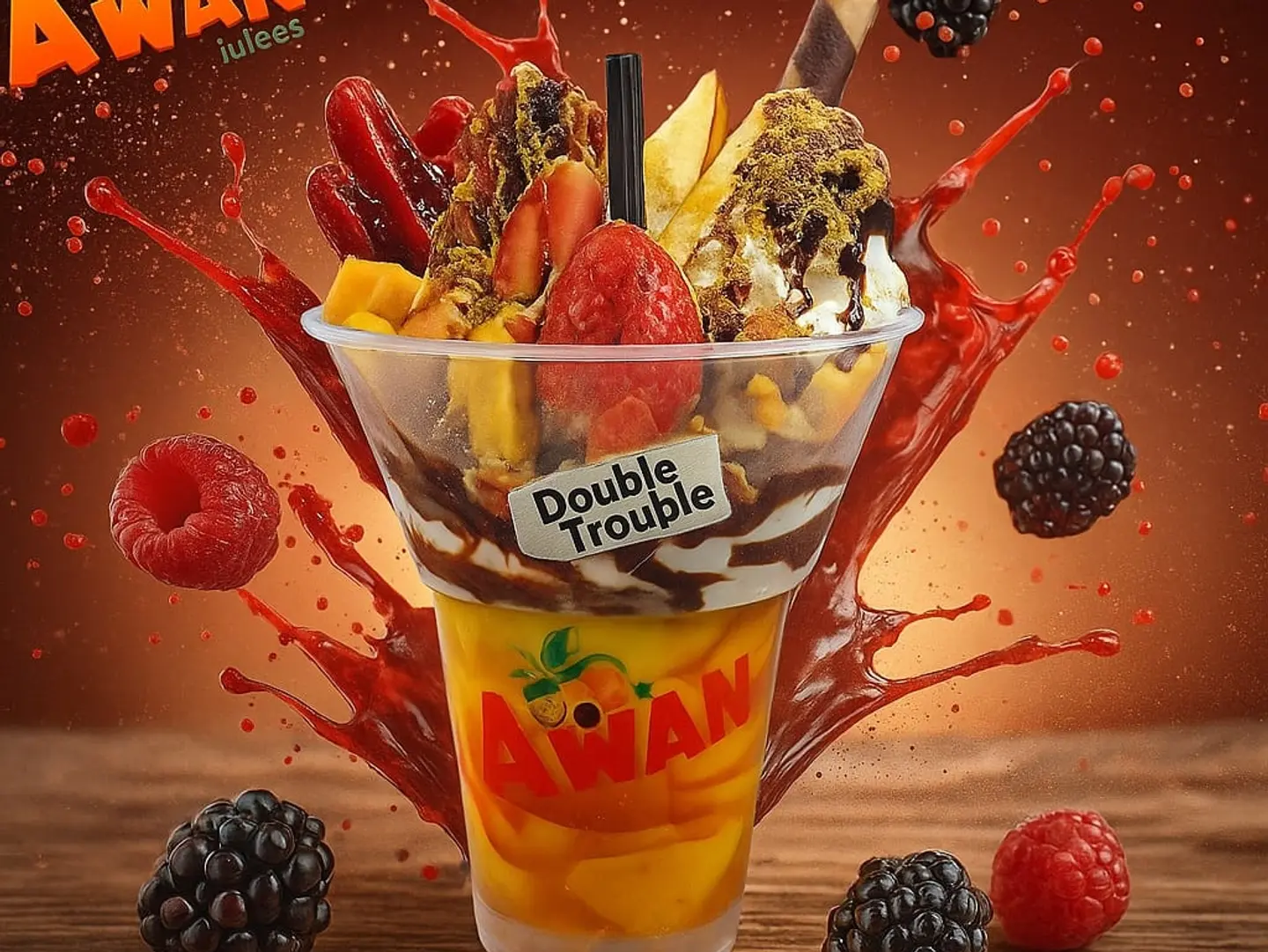 دابل ترابل وافل وسط