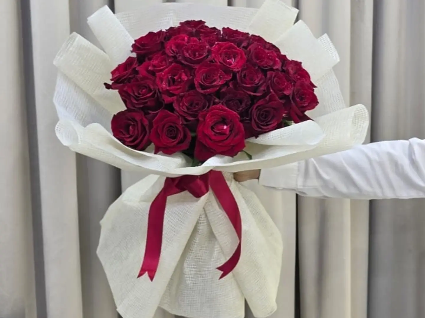 باقة ورد احمر فخمة