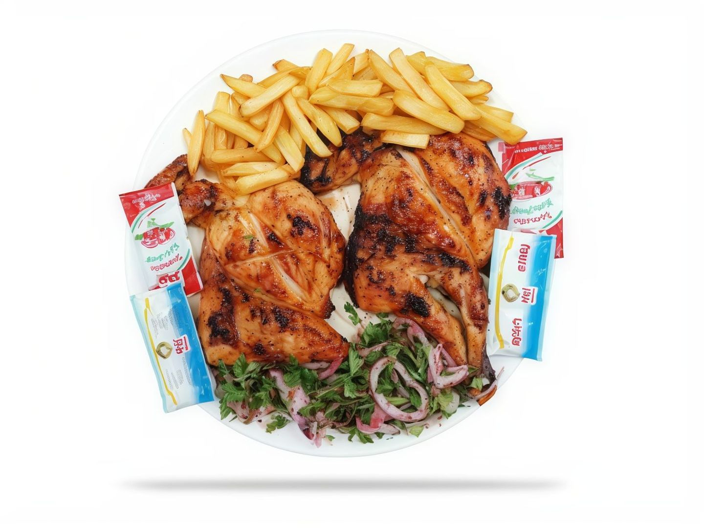 Half Charcoal Chicken No Rice