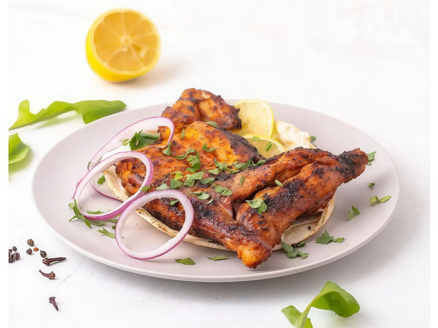 Half Plain Charcoal Chicken
