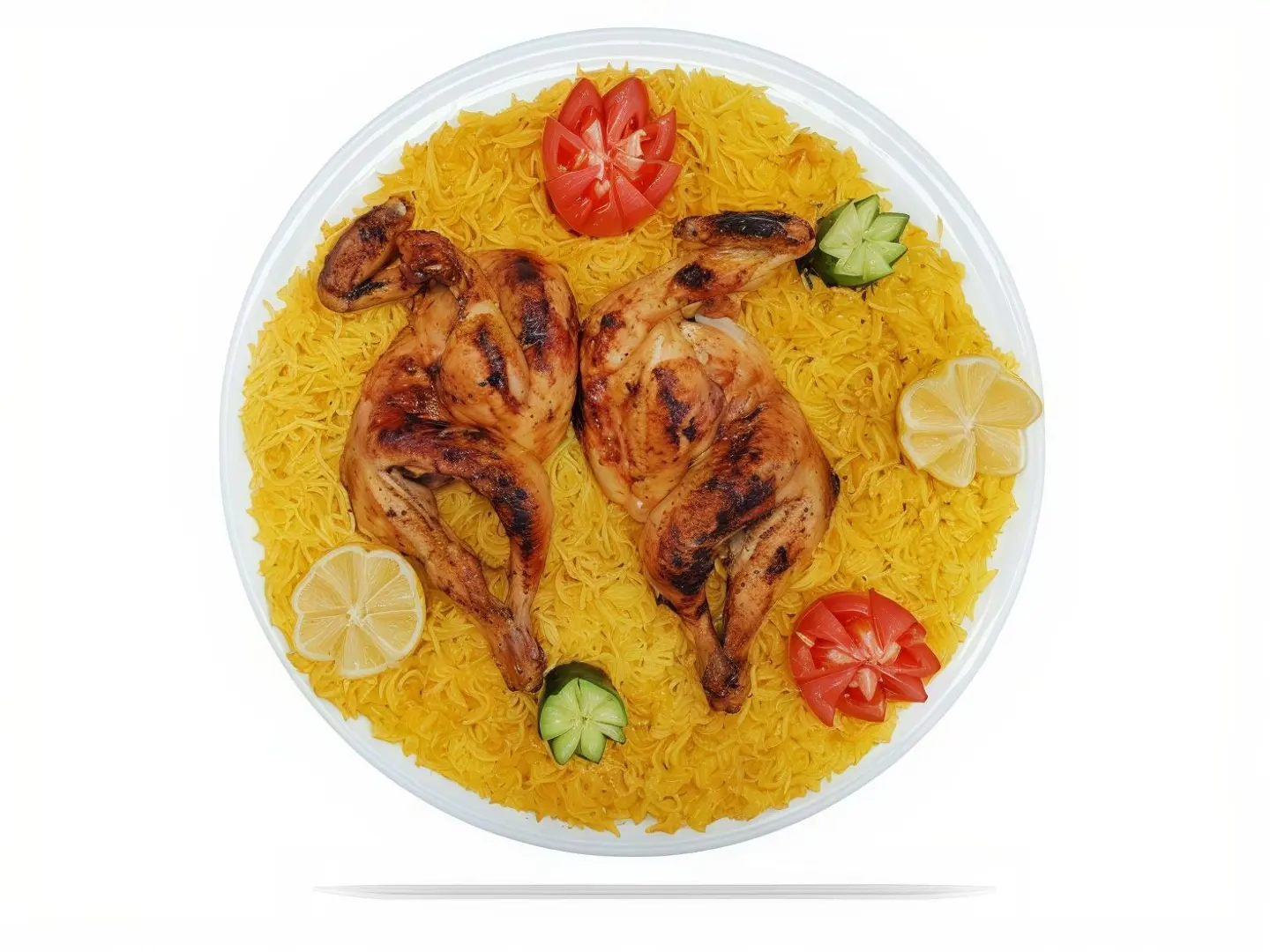 دجاج مظبي ارز مندي حبة كاملة