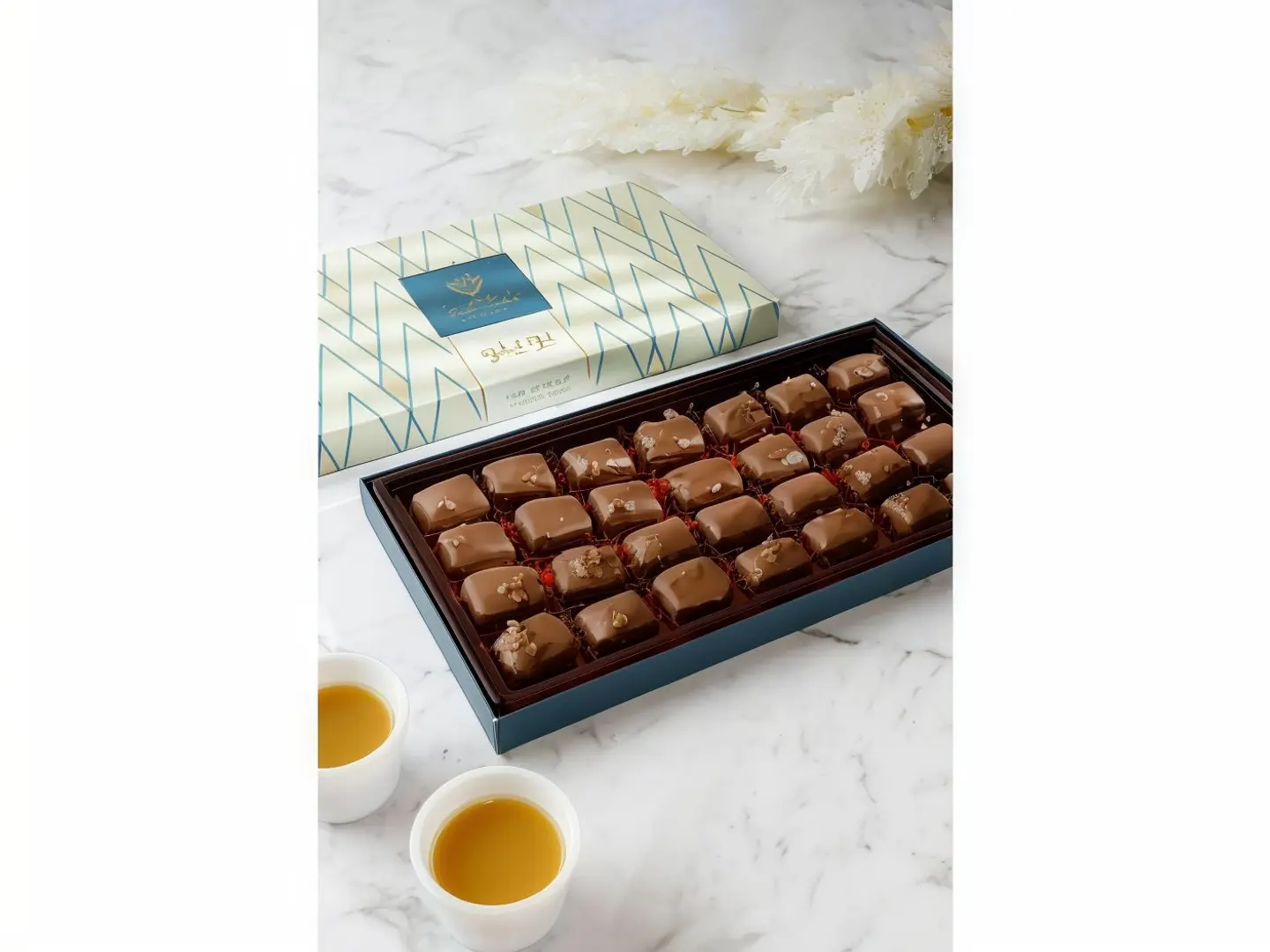 Gemini Praline Box With Two Hazelnut Pieces