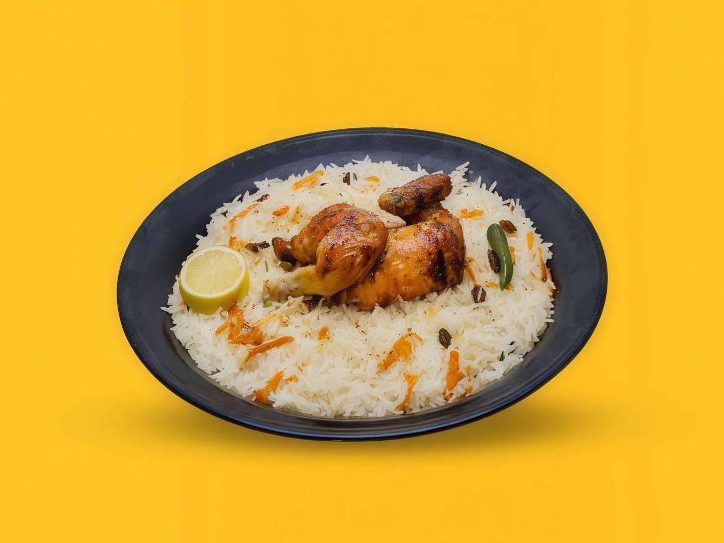 نصف دجاجة شواية مع الرز