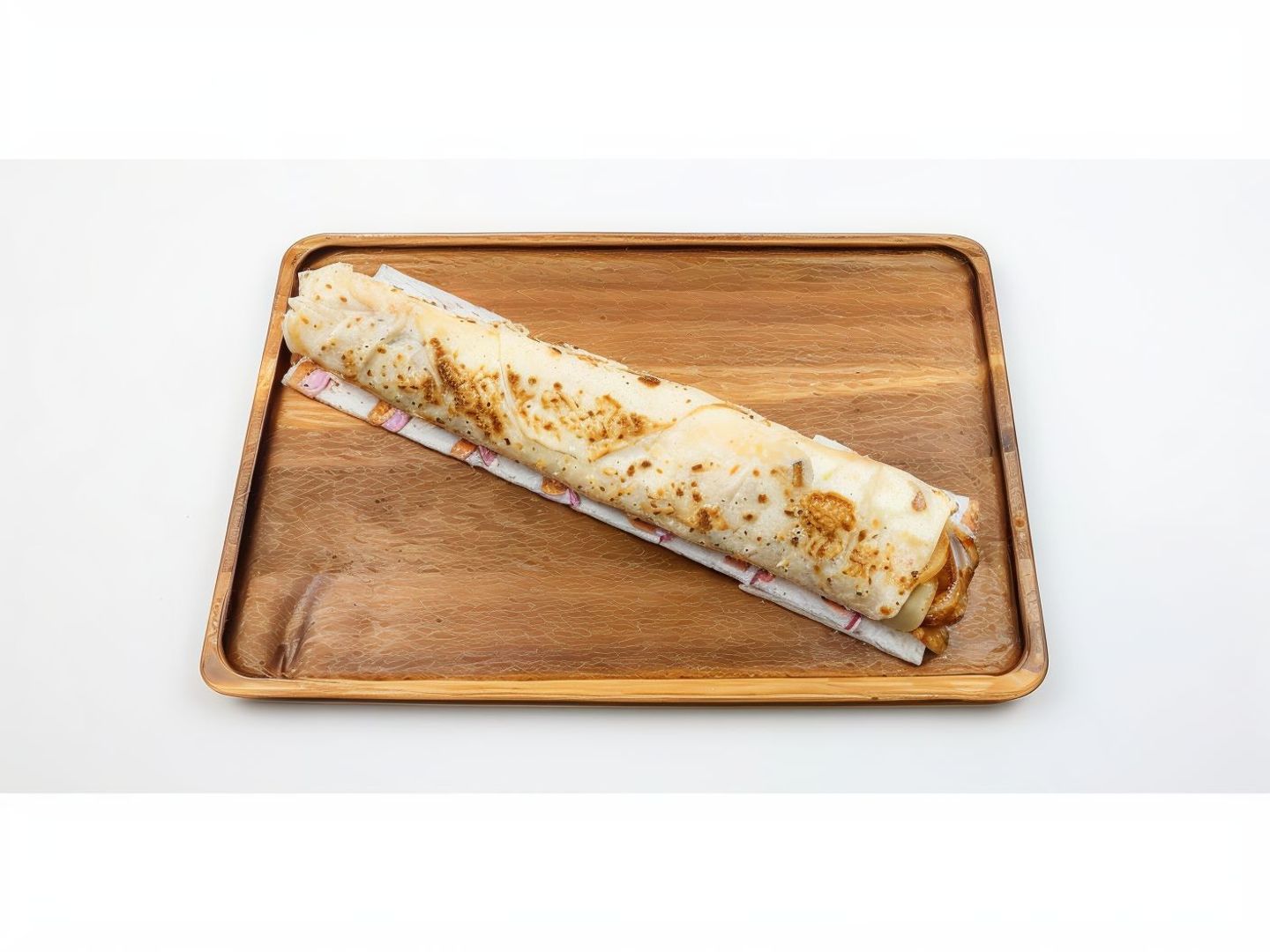 Chicken Shawarma Saj Sandwich With Cheese