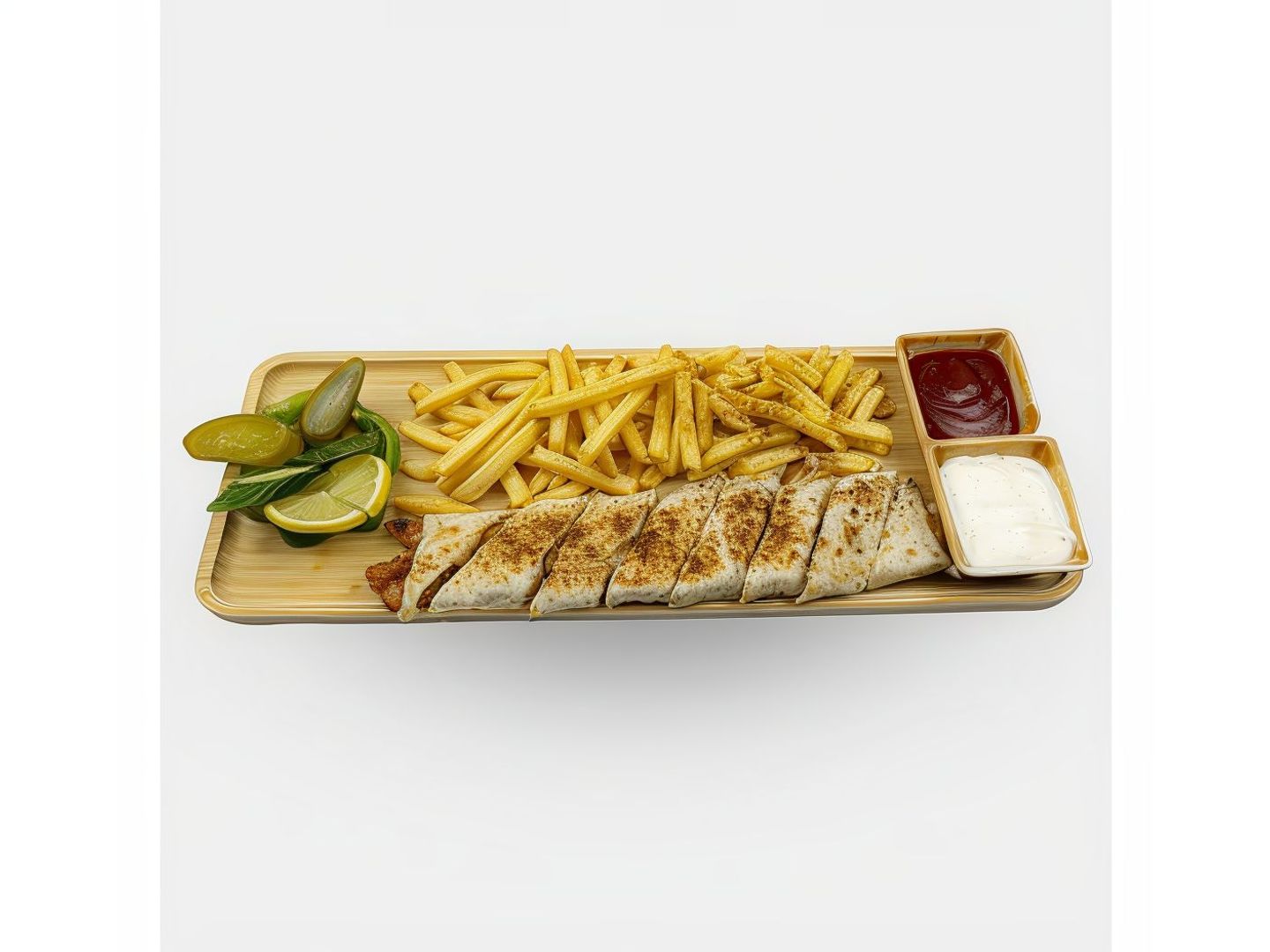 Small Arabic Shawarma Plate With Cheese