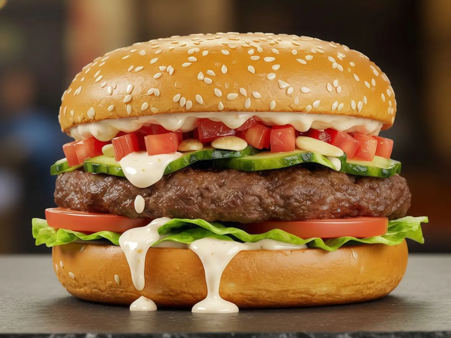 Grilled Kebab Burger