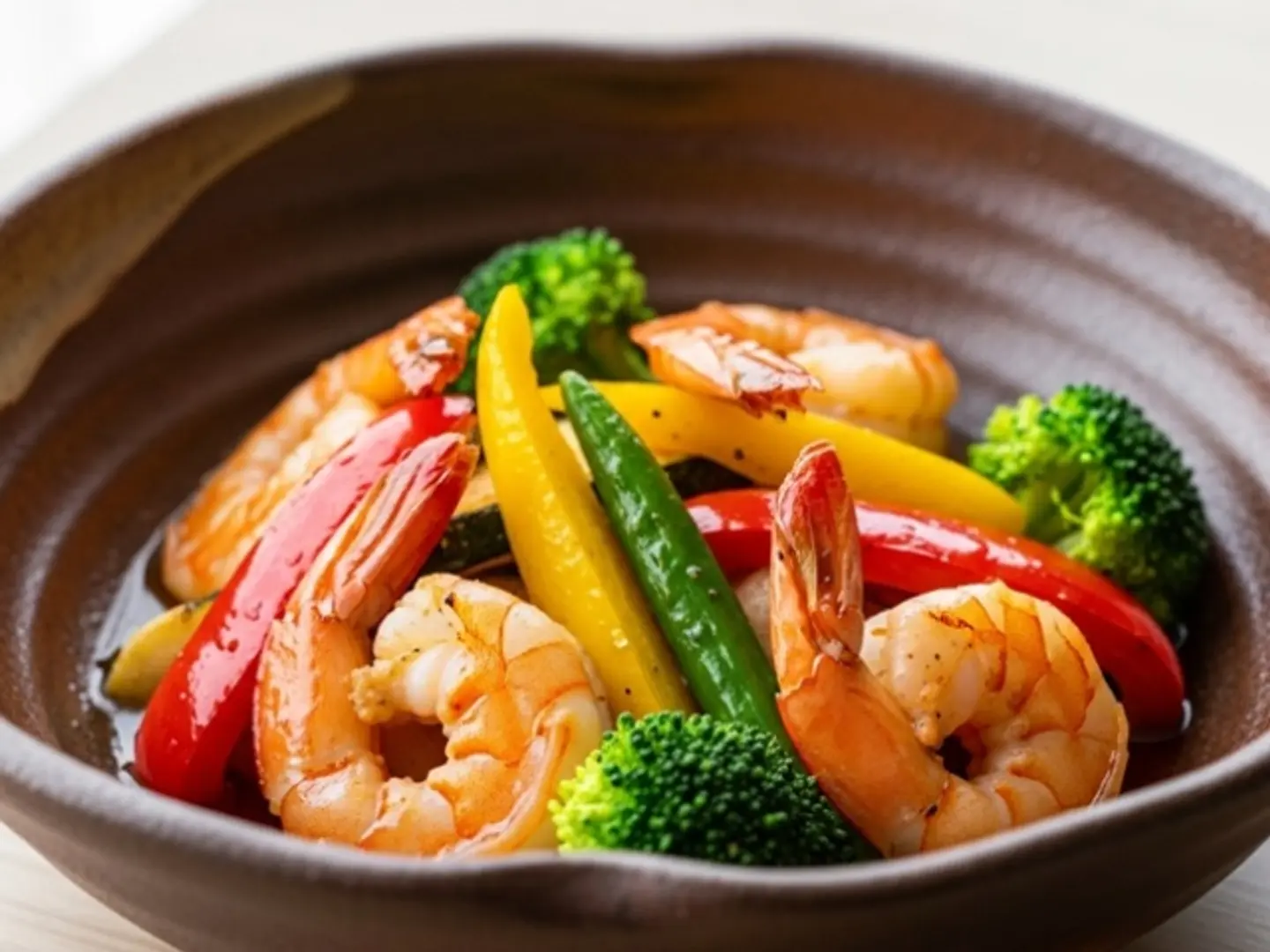 Shrimp With Vegetables In A Pot
