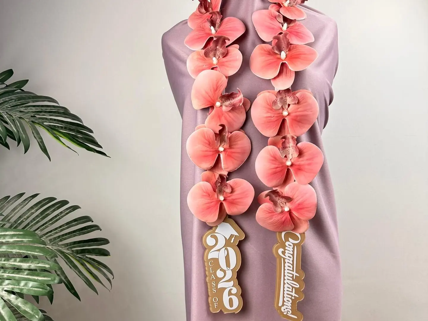 Pink Orchid Graduation Necklace