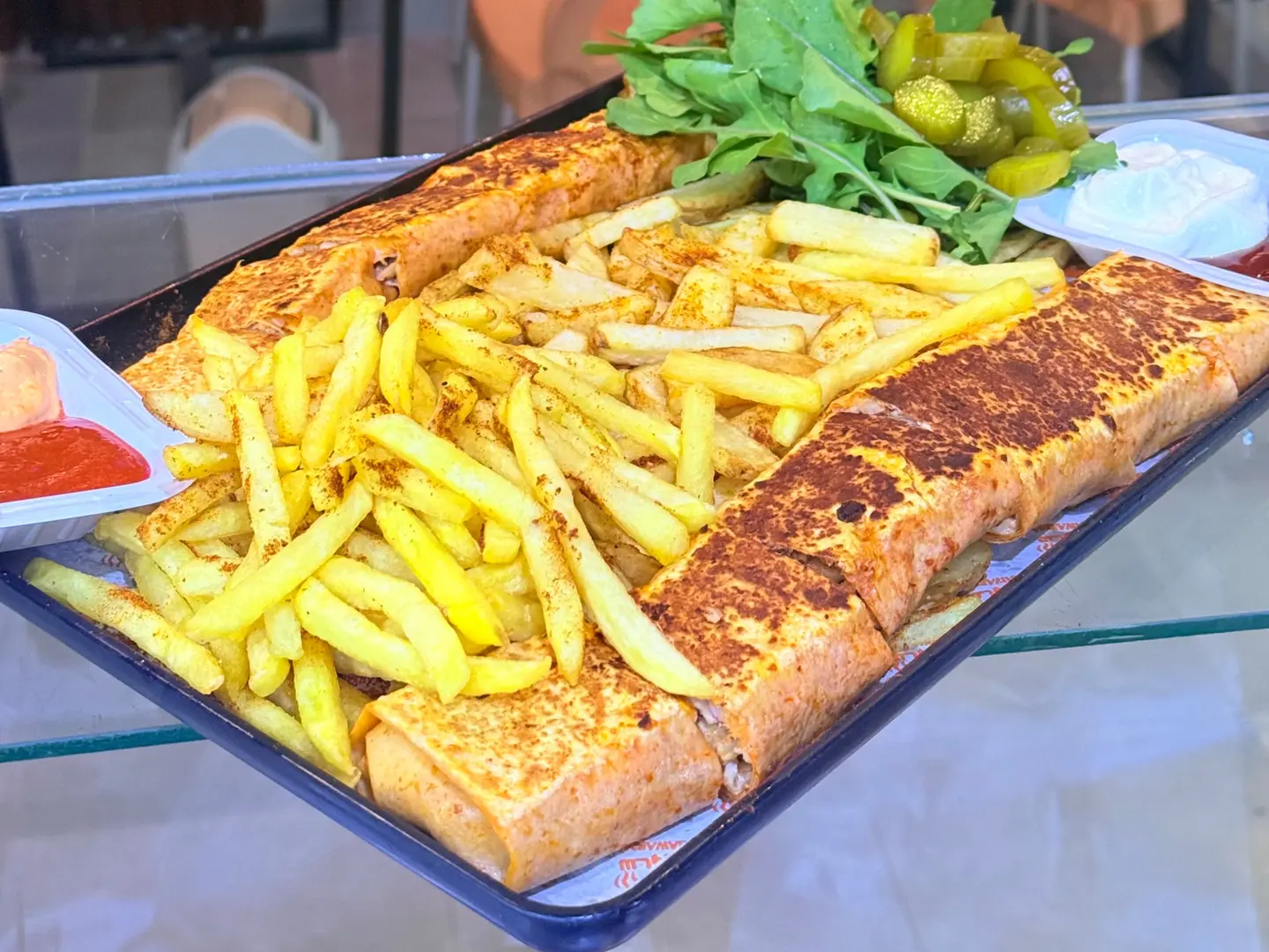 Arabic With Red Bread, For Two People