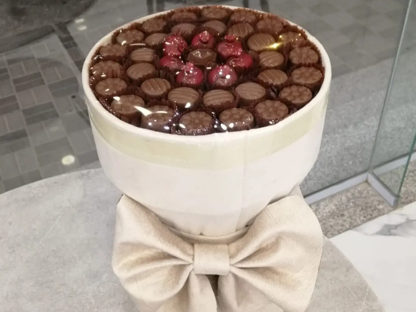 Belgian Chocolate Tray With Bow