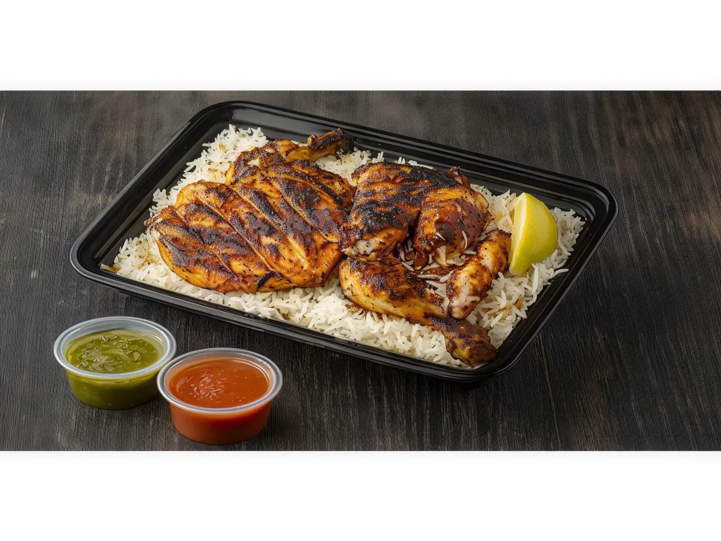 Charcoal Grilled Chicken With Rice