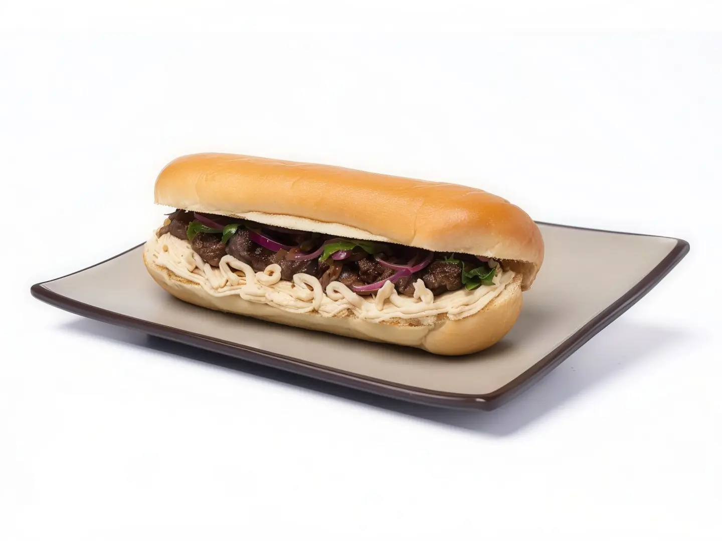 Meat With Hummus Sandwich