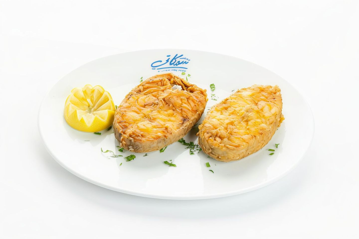Grilled Kingfish And Shrimp With Rice And Two Soft Drinks