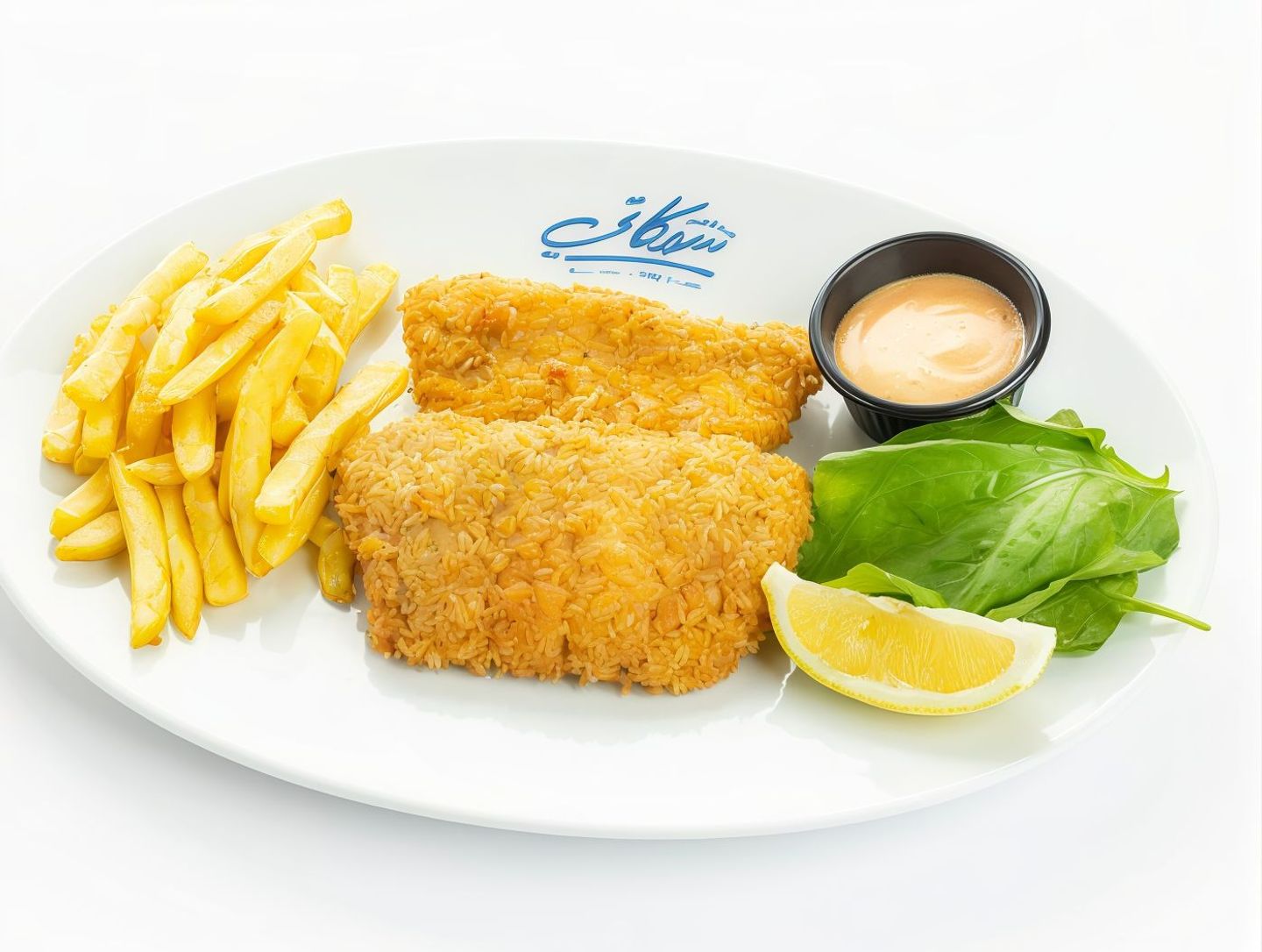 Hamour Fillet And Shrimp With Rice Two Soft Drinks