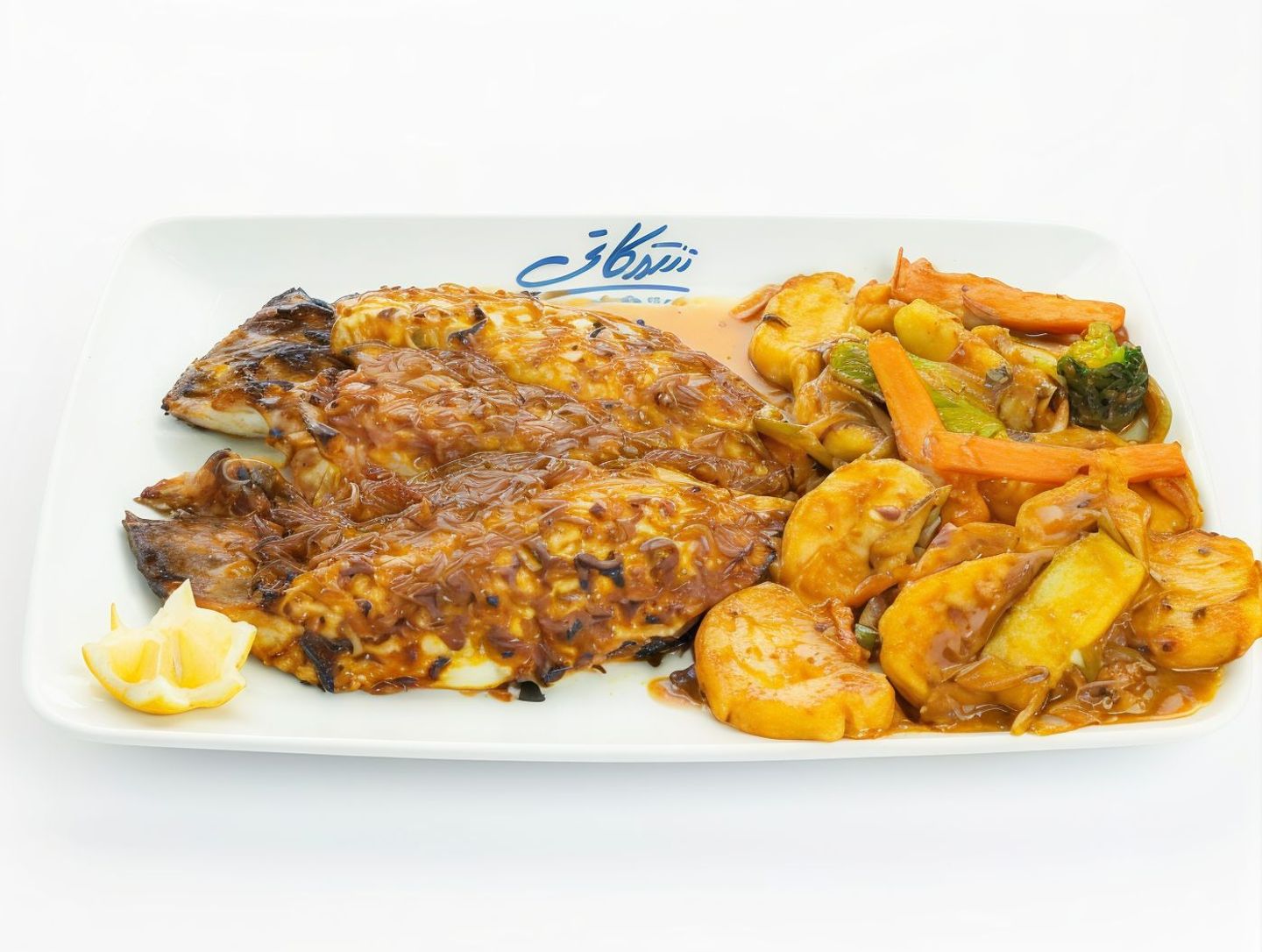 Supreme Fish Daftar Meal With Fries And Red Sauce With Rice