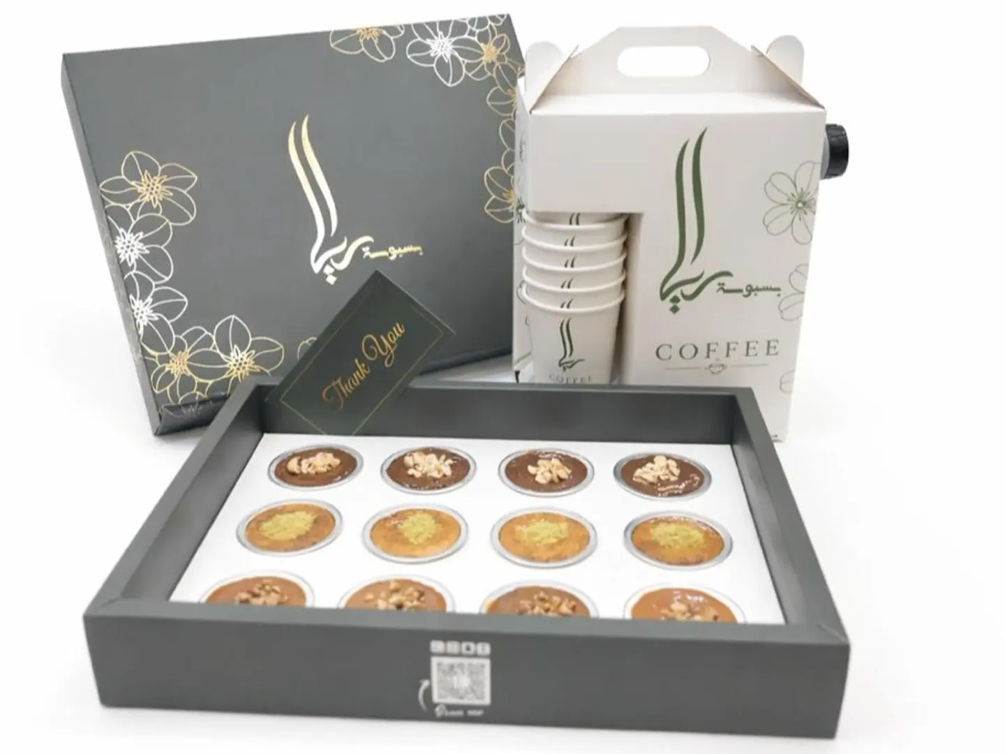 بوكس بسبوسة 12 كوب ميني مكس مع جيك قهوة اليوم