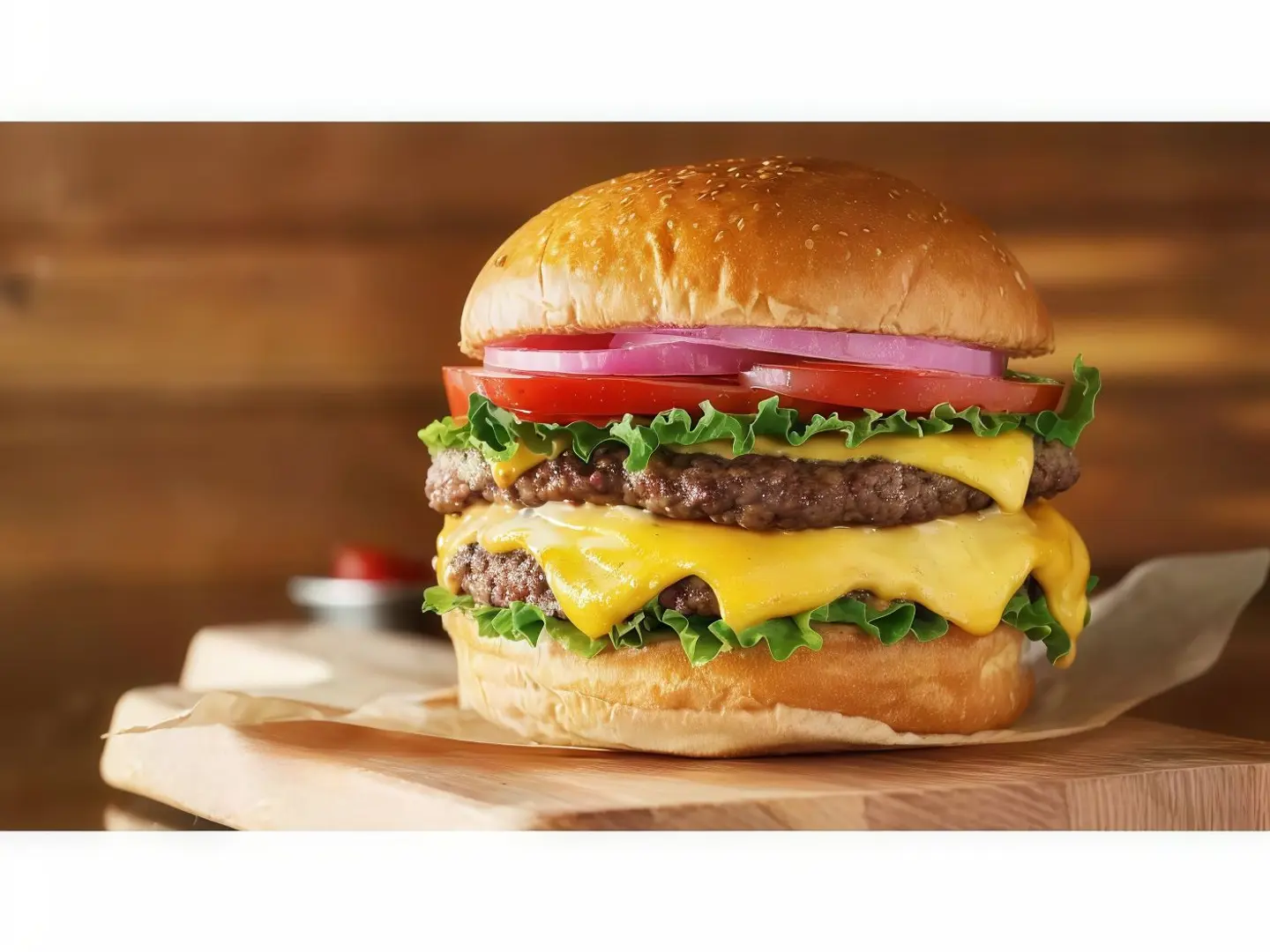 تشيز برجر لحم دبل