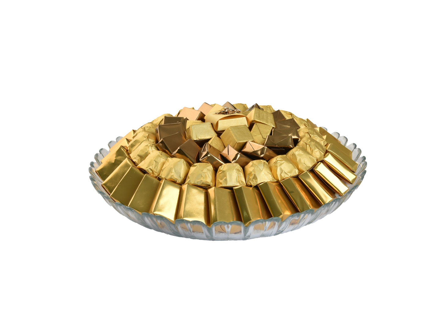 150 Round Glass Chocolate Plate