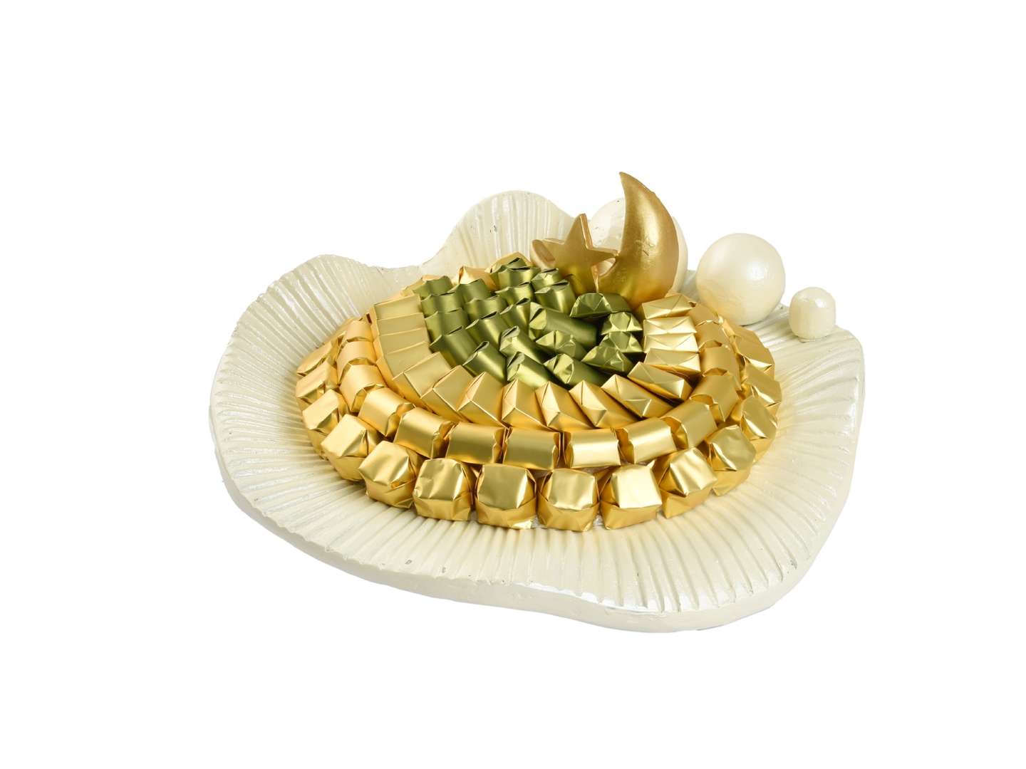 220 White Oval Coated Chocolate Plate