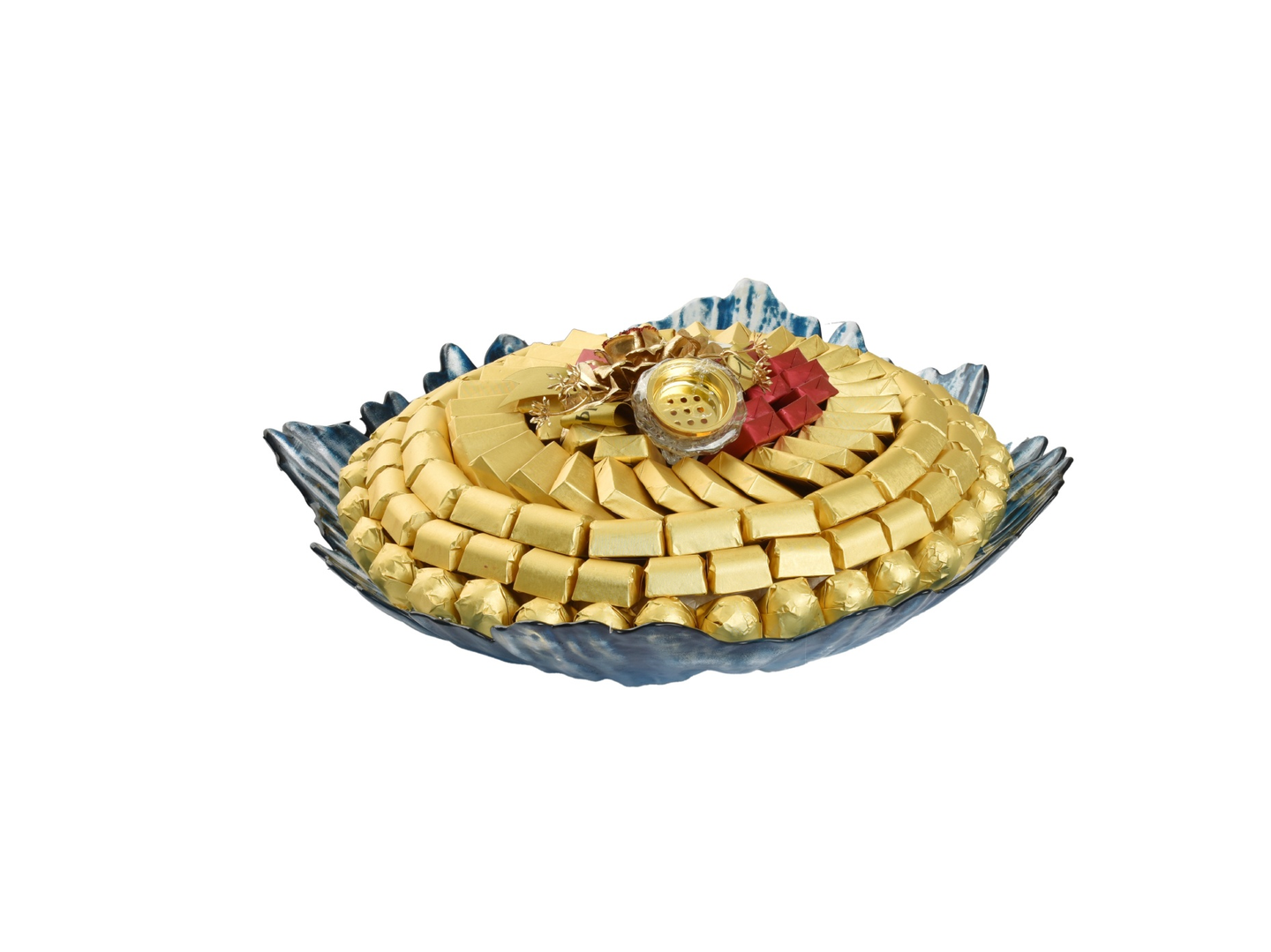 320 Blue Glass Chocolate Plate