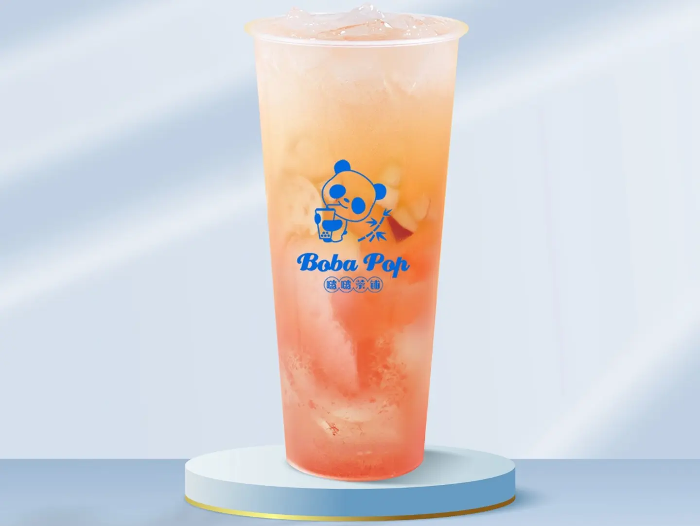 Peach Oolong Boba Iced Tea
