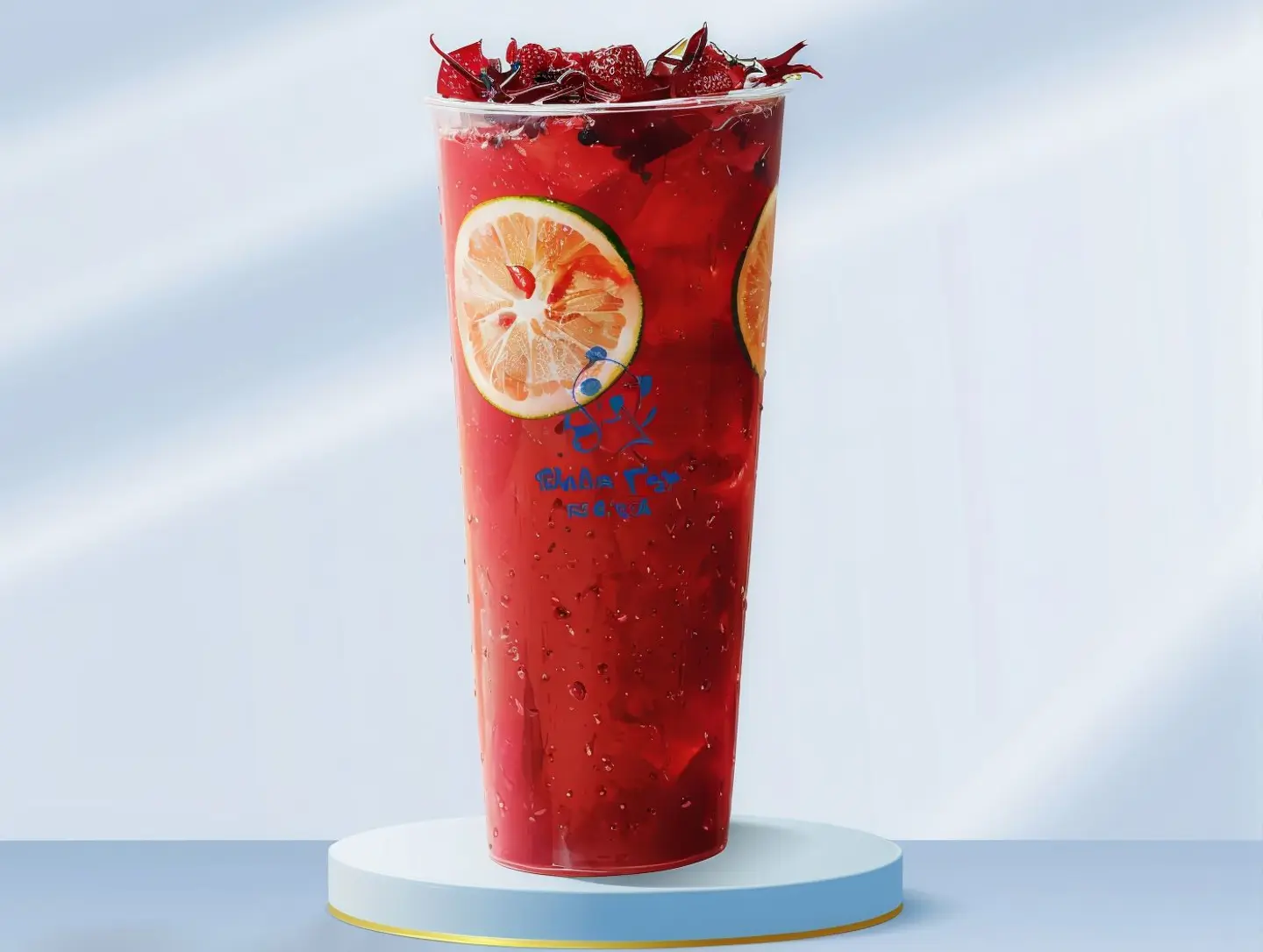 Karkade Strawberry Boba Iced Tea