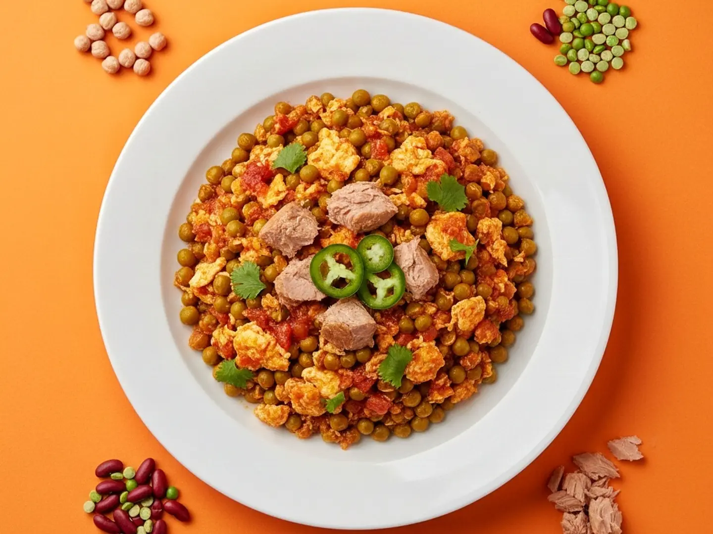 Peas With Eggs And Tuna