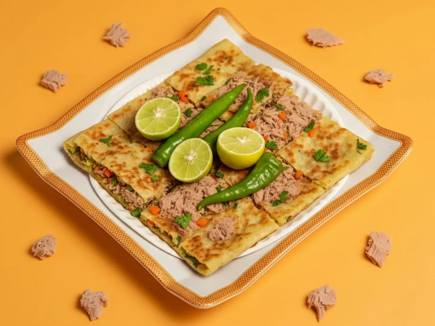 Vegetable Mutabbaq With Tuna