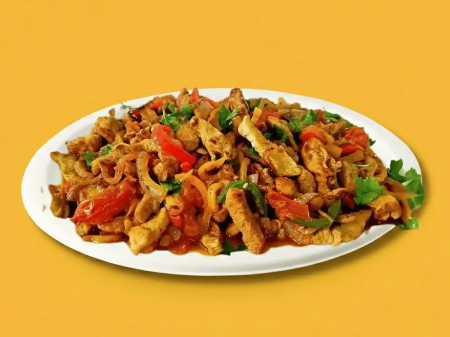 A Plate Of Fresh Chicken