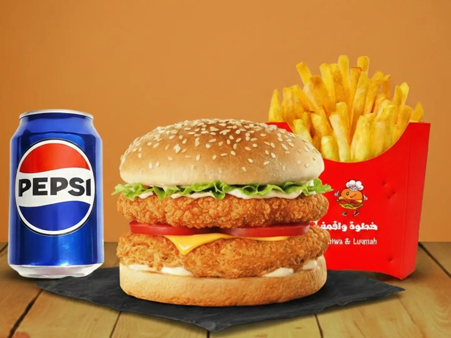 Grilled Double Chicken Burger Meal