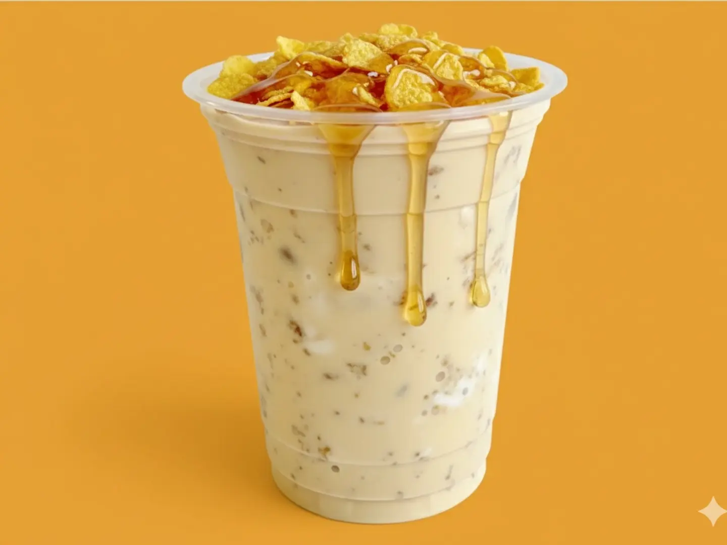 Cup Of Premium Ashta And Honey Maasoub