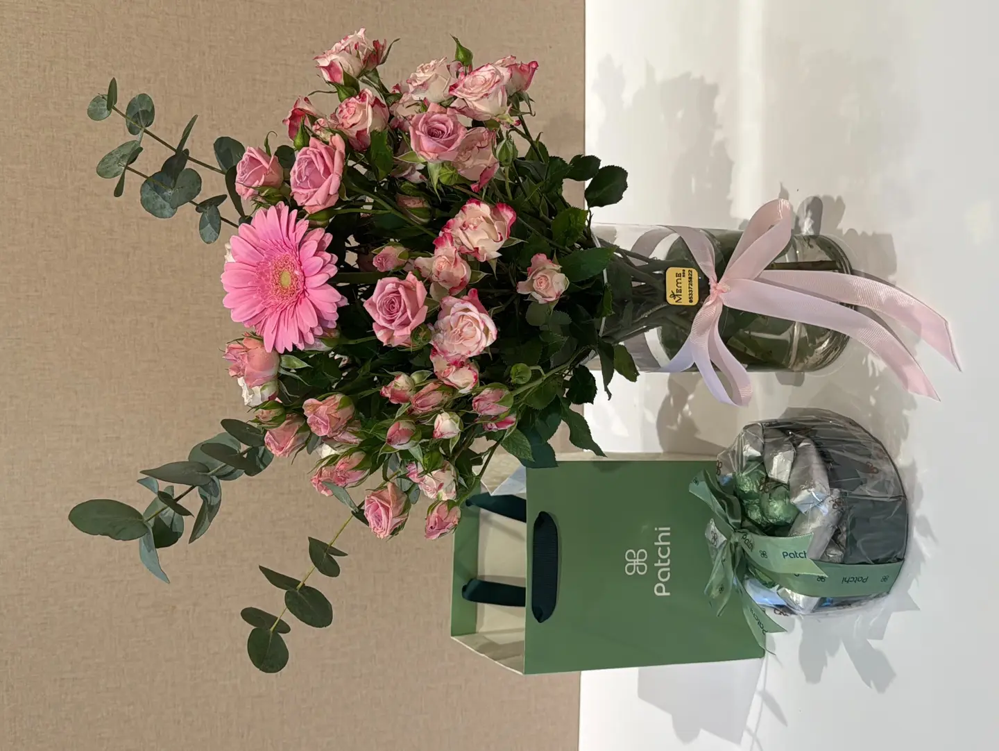 Baci Chocolate And Rose Vase