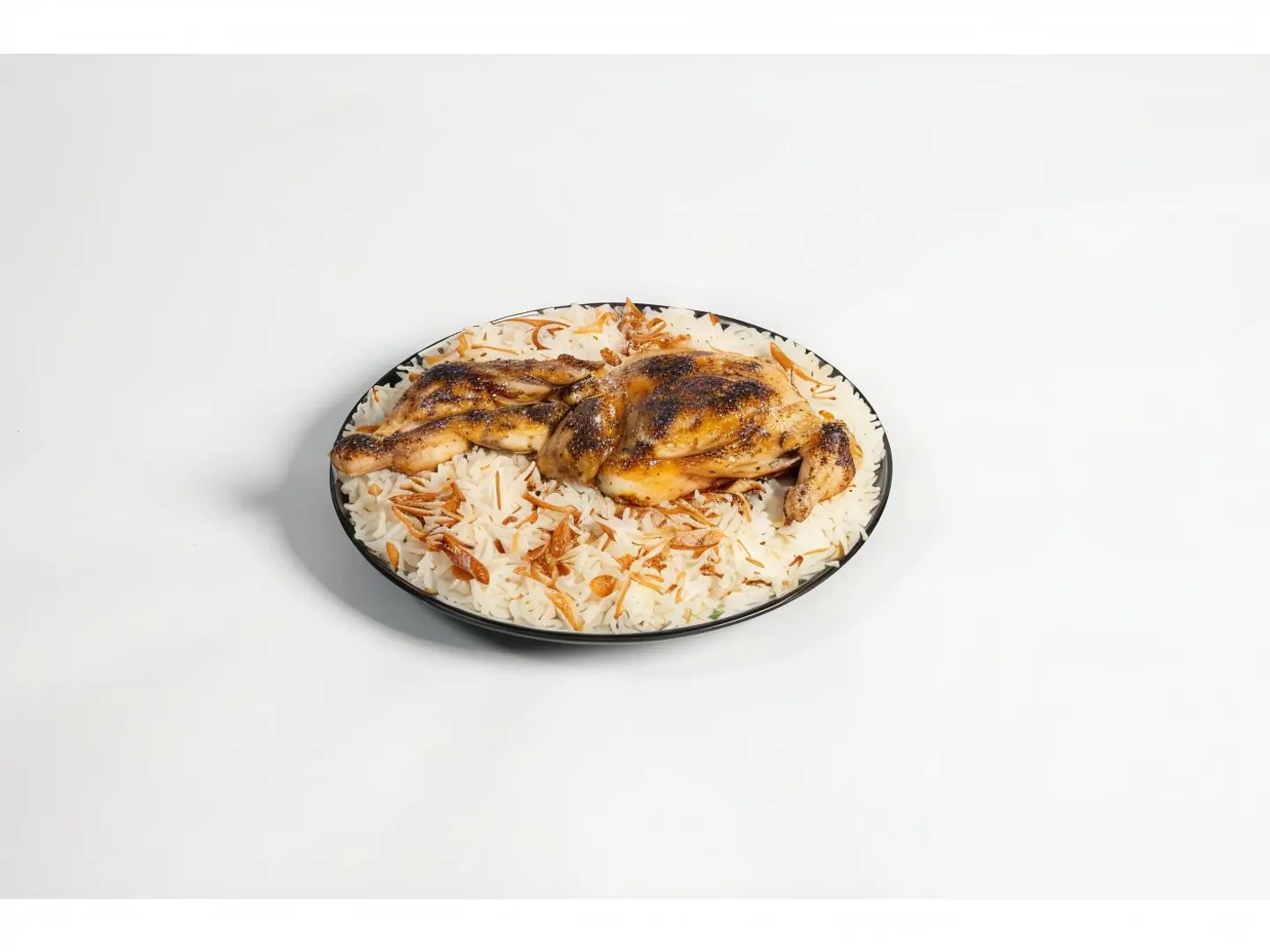 نص دجاج مظبي رز بيشاور