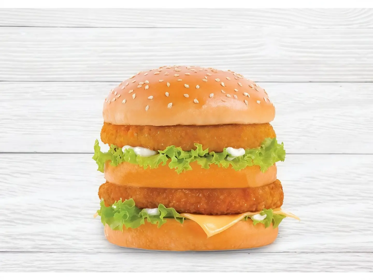 Double Chicken Cheeseburger